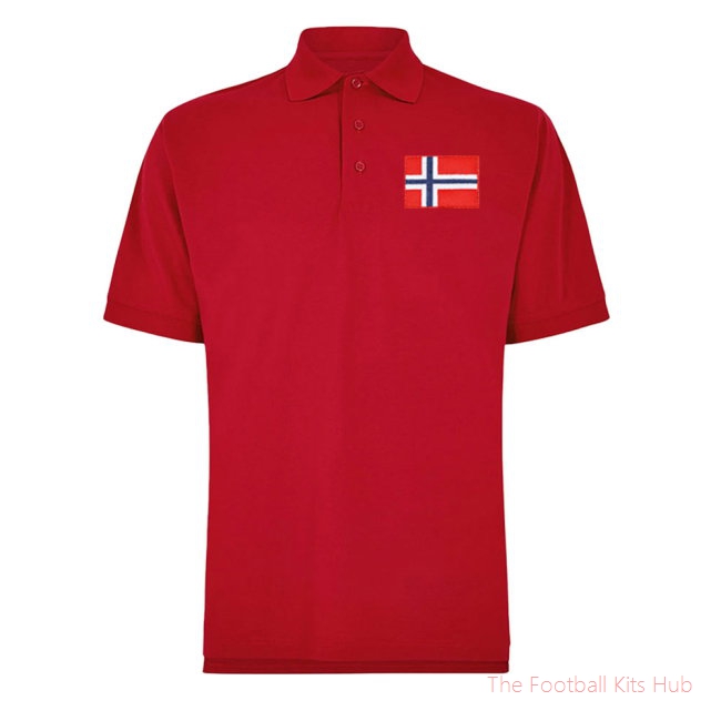 Norway National Team Embroidered Polo Shirt (Red)