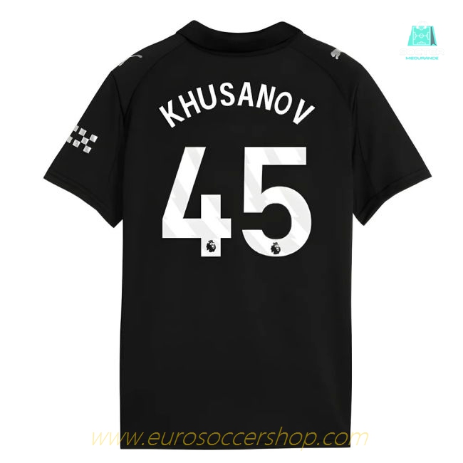 2025-2026 Man City Away Shirt (Kids) (Khusanov 45)