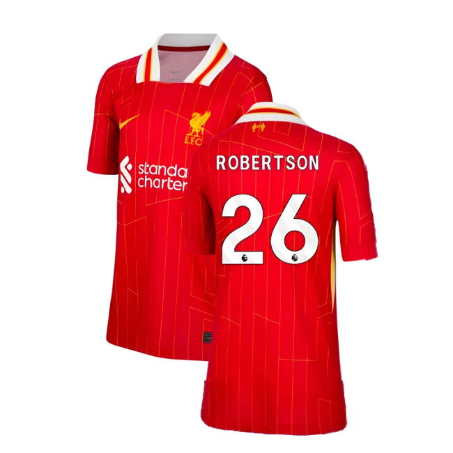 Liverpool 2024-20 Home Football Kit Robertson 26 L M S Kids