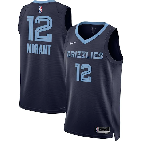 Ja Morant MEM Swingman Jersey - exclusive modern - Navy game-day
