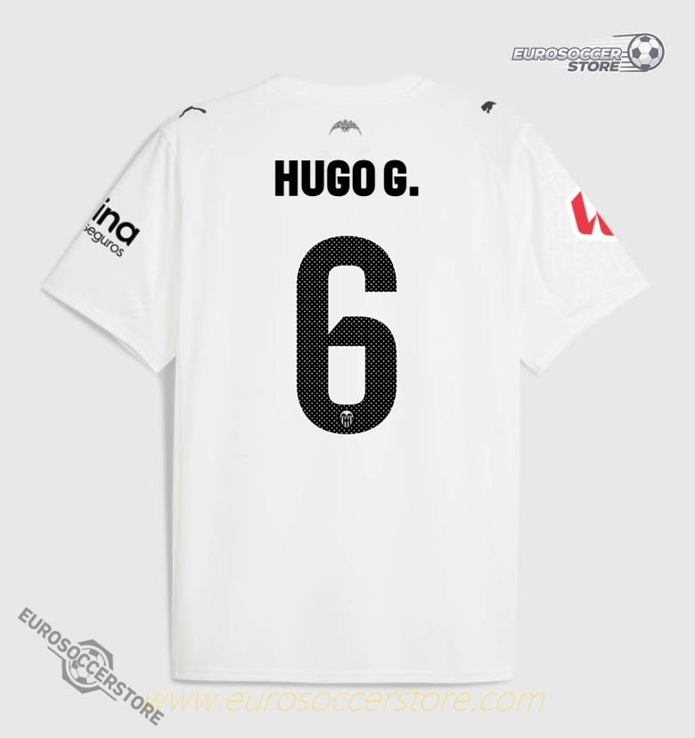 Valencia CF 25-26 Season Home Jersey - HUGO G. #6