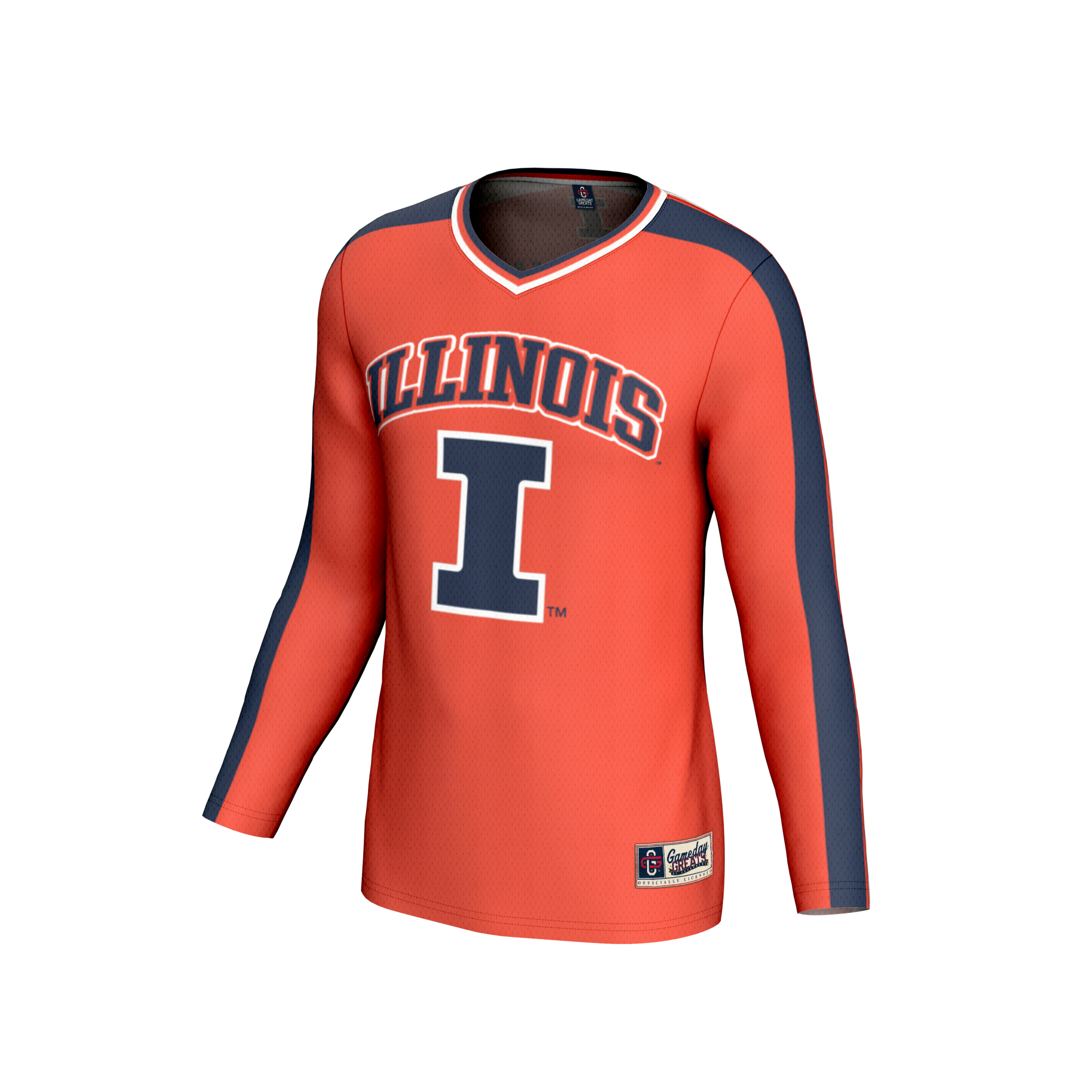 [NJP] Illinois Fighting Illini GameDay Greats Unisex NIL Pick-A-Player Lightweight Collegiate Volleyball Fashion Jersey - Orange