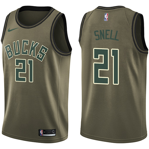 Bucks #21 Tony Snell Official 2024 Icon NBA Jersey - Green Swingman