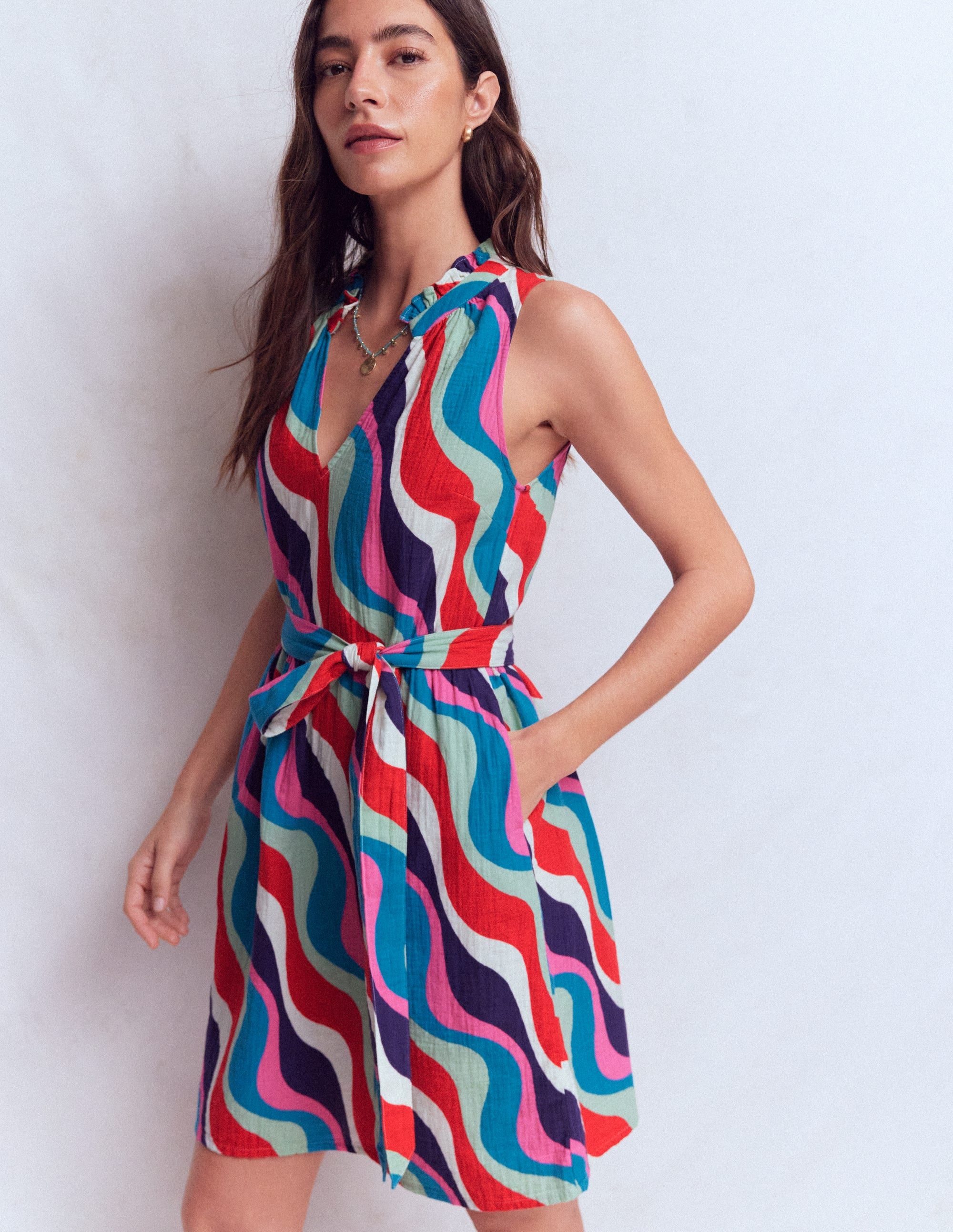 Viv Double Cloth Short Dress