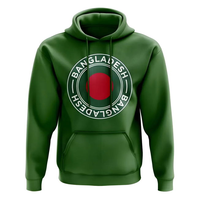 Climate-Control World-Class Bangladesh Football Badge Hoodie (Green)