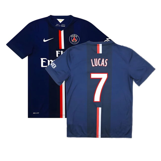 PSG 2014-15 Home Shirt ((Very Good) S) (Lucas 7) | Authentic