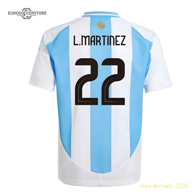 2024-2025 Argentina Home Shirt (Kids) (L.MARTINEZ 22)