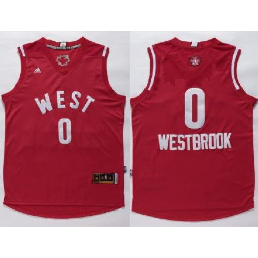 Thunder #0 Russell Westbrook Red 2016 All Star Stitched NBA Jersey