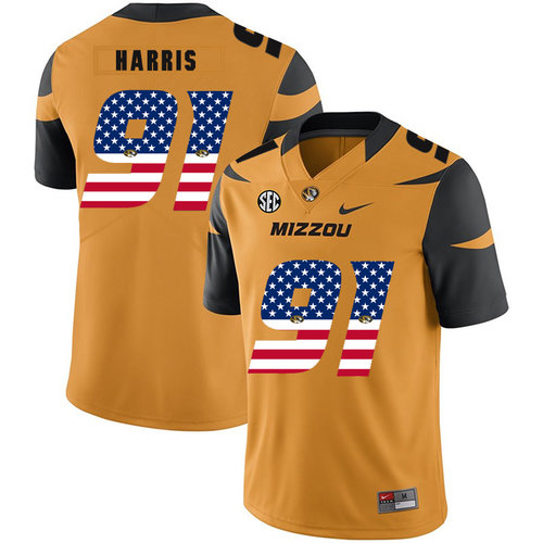 Men's None Charles Harris #91 official Gold 2024 replica Jersey