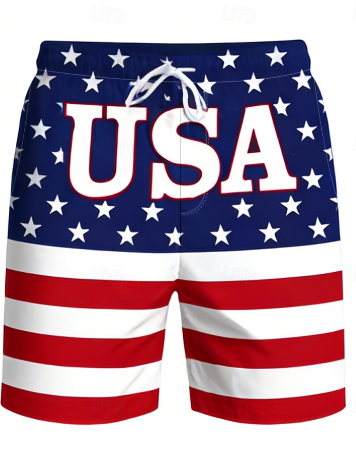 Men's 4th of July U.S. 250th Anniversary US Flag Patriotic Swim Trunks Swim Shorts Board Shorts Mid Waist Casual Holiday Side Pockets Mesh Lining Elastic Drawstring Waist Designer Clothing Apparel