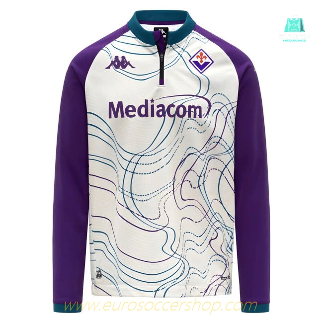 2025-2026 Fiorentina Pre Match Sweat Top (White-Violet)