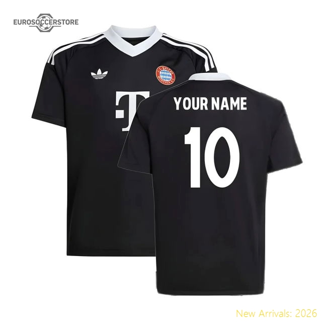 2024-2025 Bayern Munich Third Goalkeeper Shirt (Black) - Kids (Your Name)