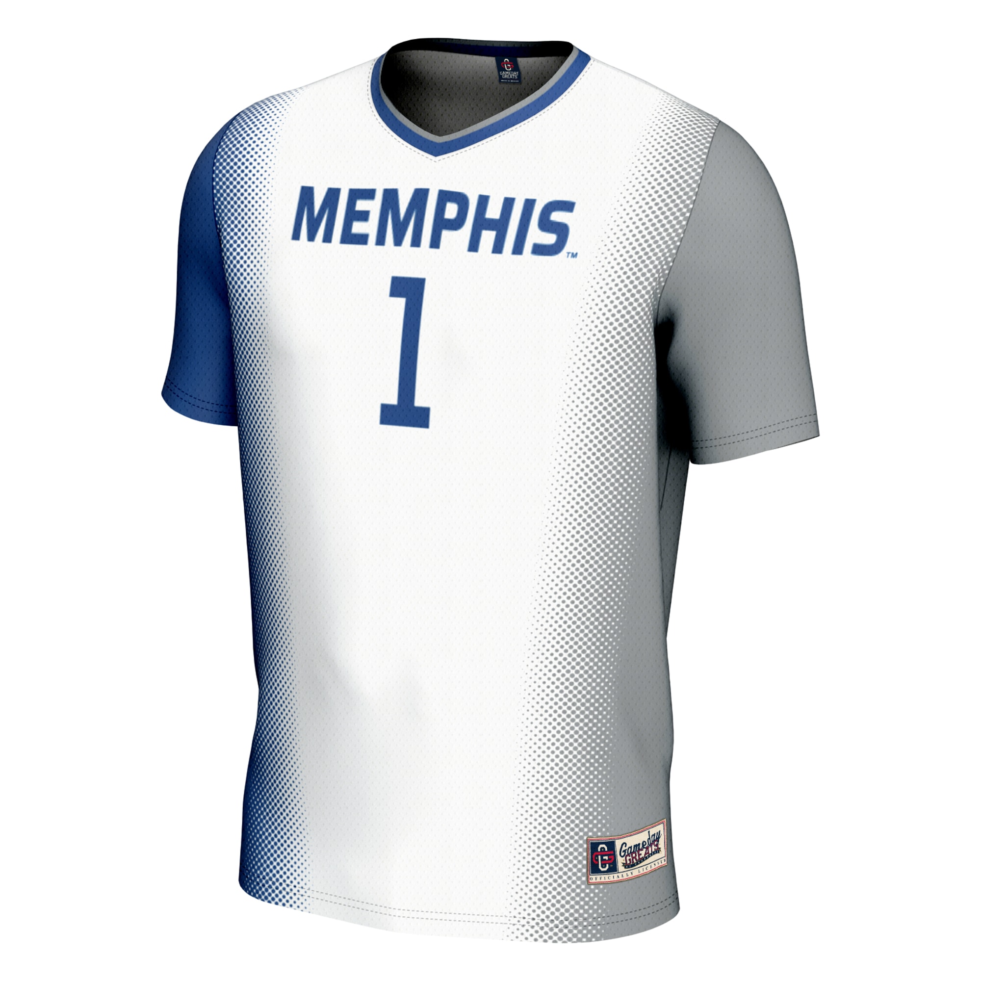 [LK] Memphis Tigers GameDay Greats Unisex Lightweight Women's Soccer Jersey - White