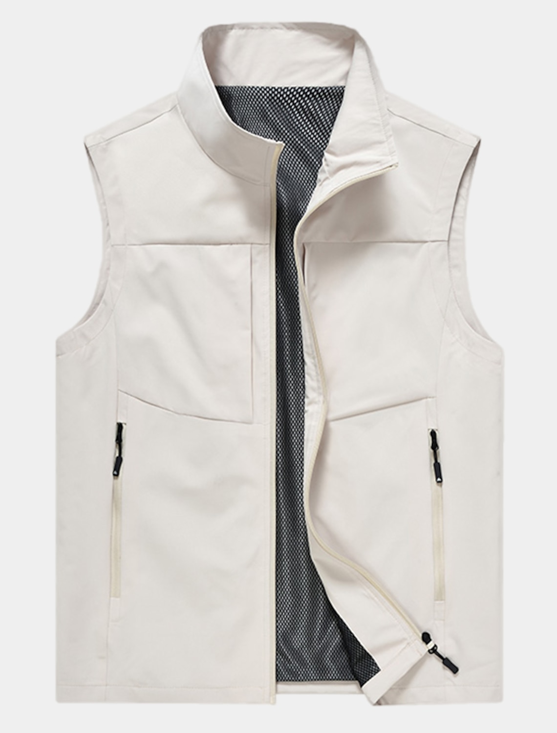 Men's Fishing Vest Hiking Sleeveless Outerwear Top Outdoor Breathable