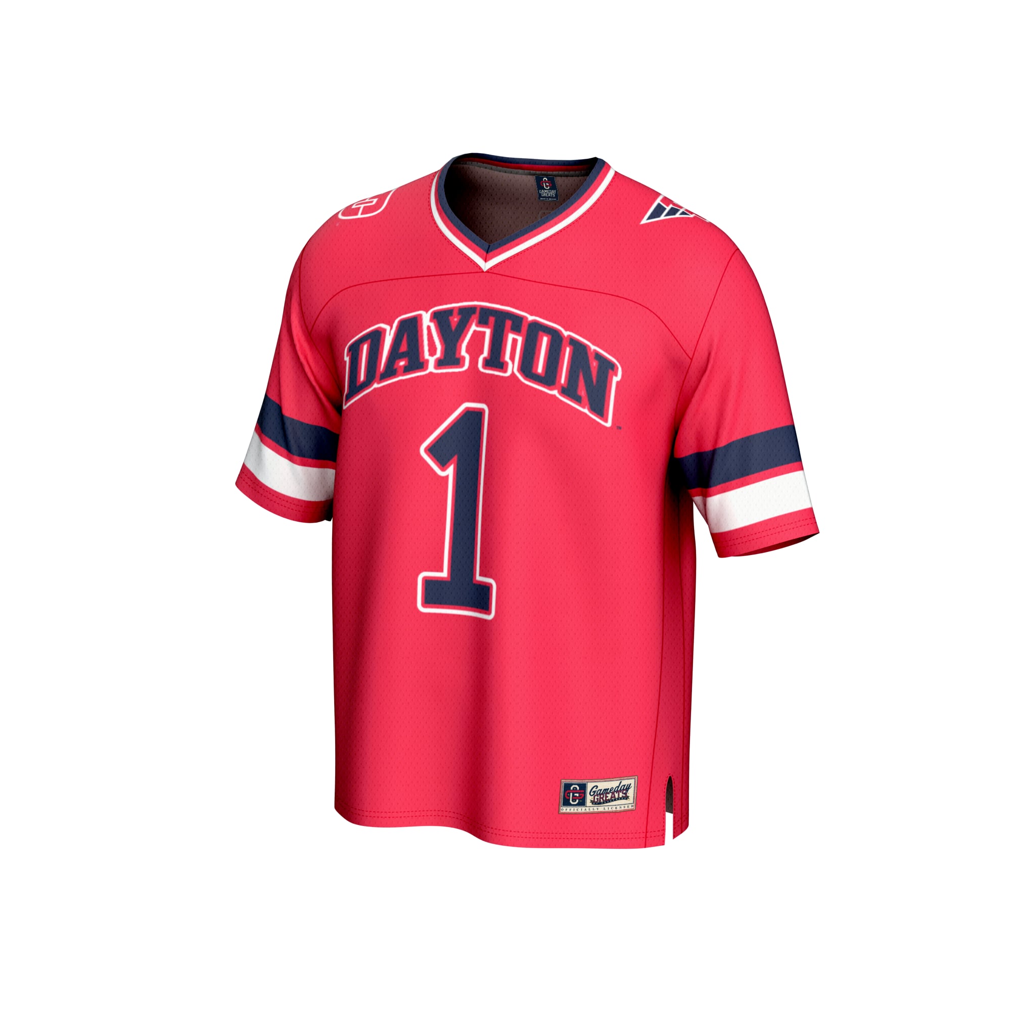 #1 Red Dayton Flyers Lightweight Collegiate Football Fashion Jersey
