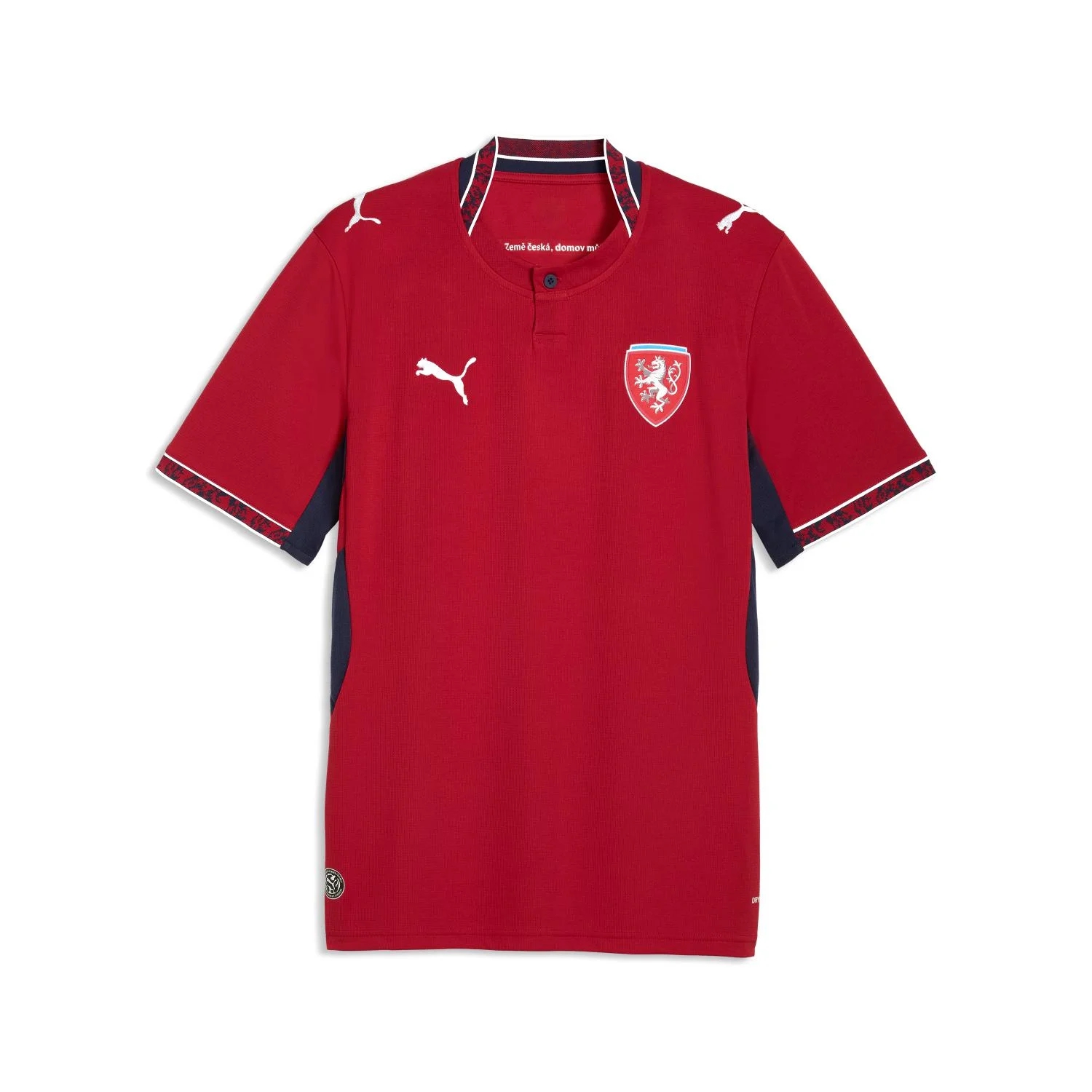 Czechia 2026 Home Jersey - Men's | Regular Fit Re:Fibre Football Shirt with Heritage Double-Tailed Lion Design