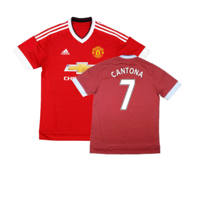 Manchester United 2015-16 Home Shirt ((Excellent) M) (Cantona 7)
