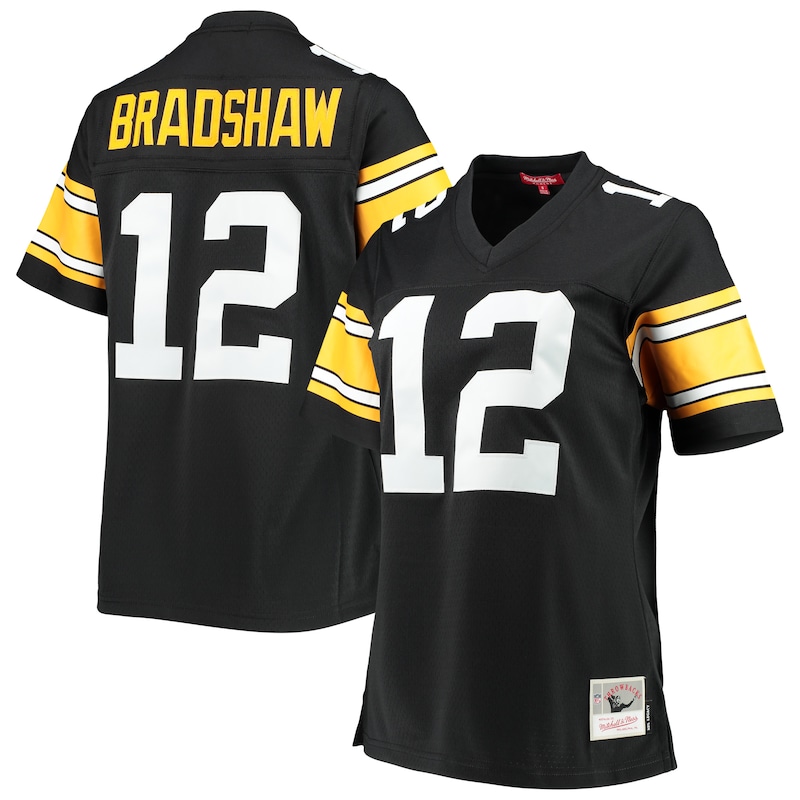 None Terry Bradshaw PIT Steelers Retro Authentic Jersey Game Day Wear