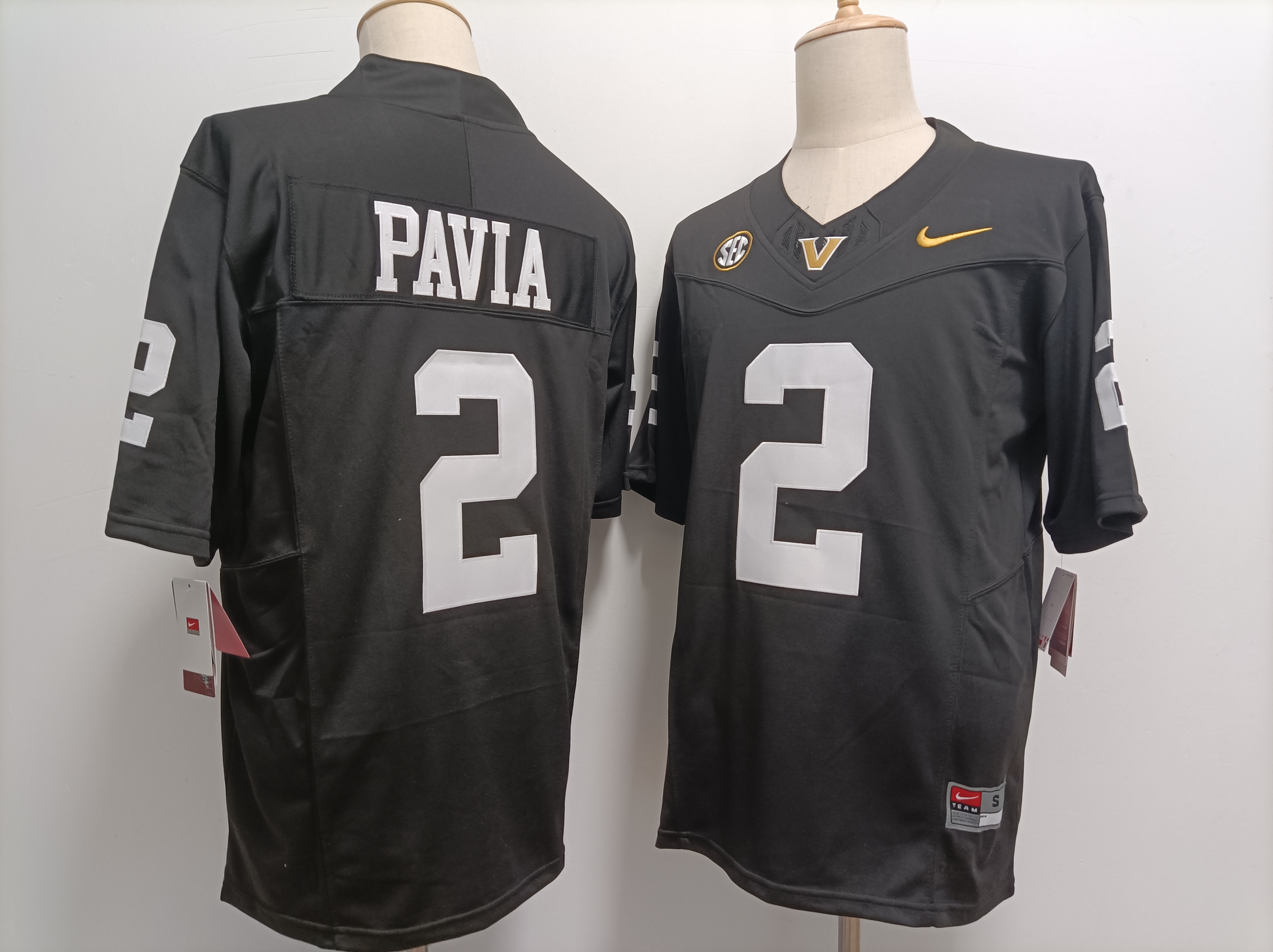 Men's None Black 2024 moisture wicking Diego Pavia #2 durabl Jersey