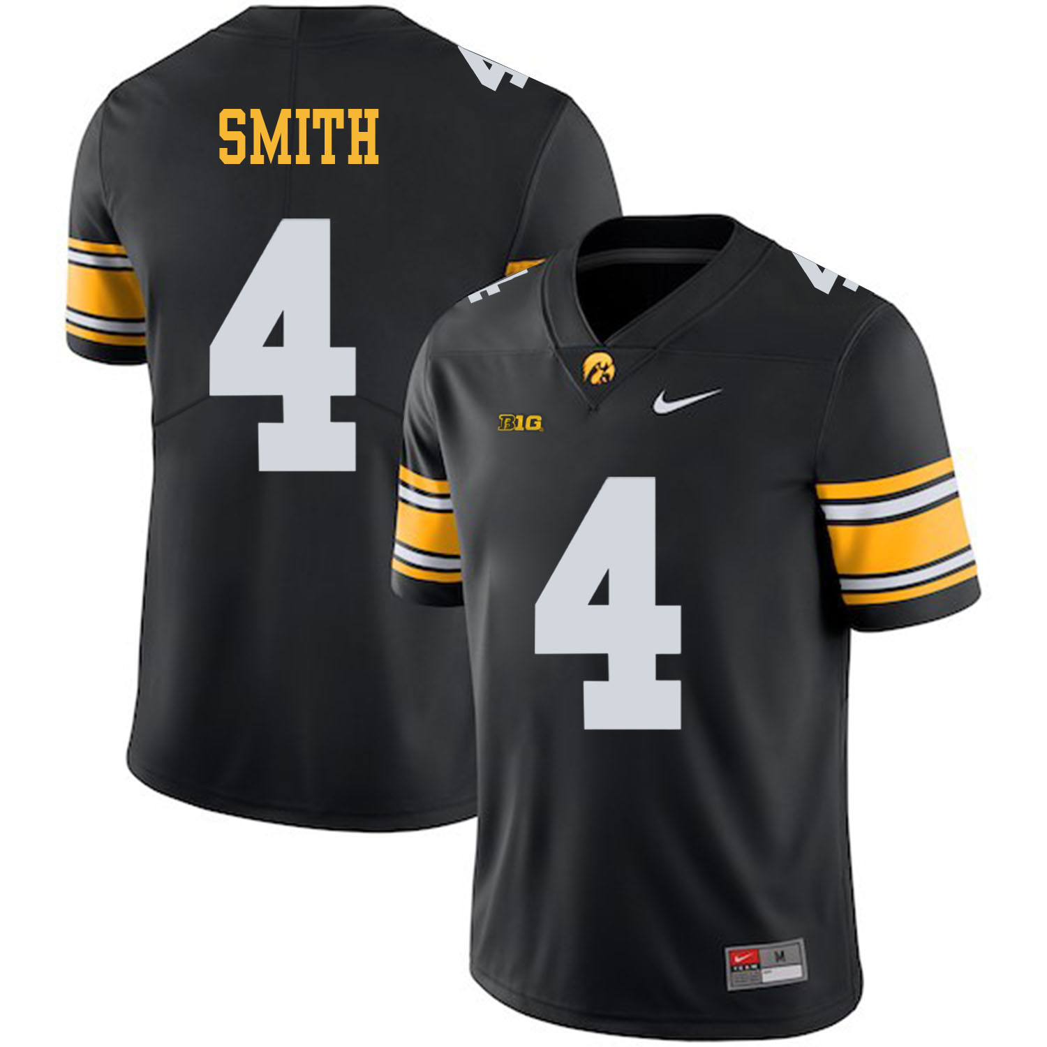 Men's None Black 2024 breathable Tevaun Smith #4 game jersey Jersey
