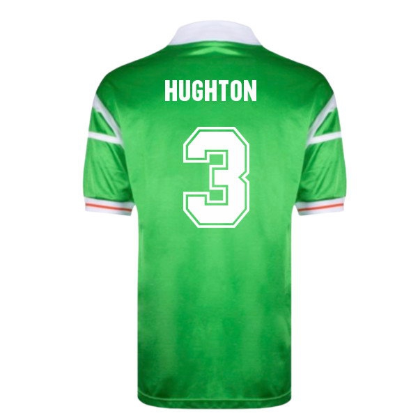 [DDJ] 1988 Ireland Home European Championship Shirt (Hughton 3)