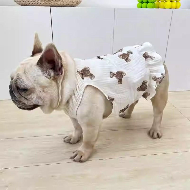 Lifestyle-Driven Chicruff Frenchie Summer Cotton Dress – Breathable R...