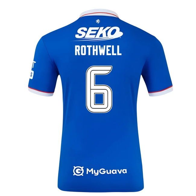 2025-2026 Rangers Official Home Authentic Rothwell 6 - Special