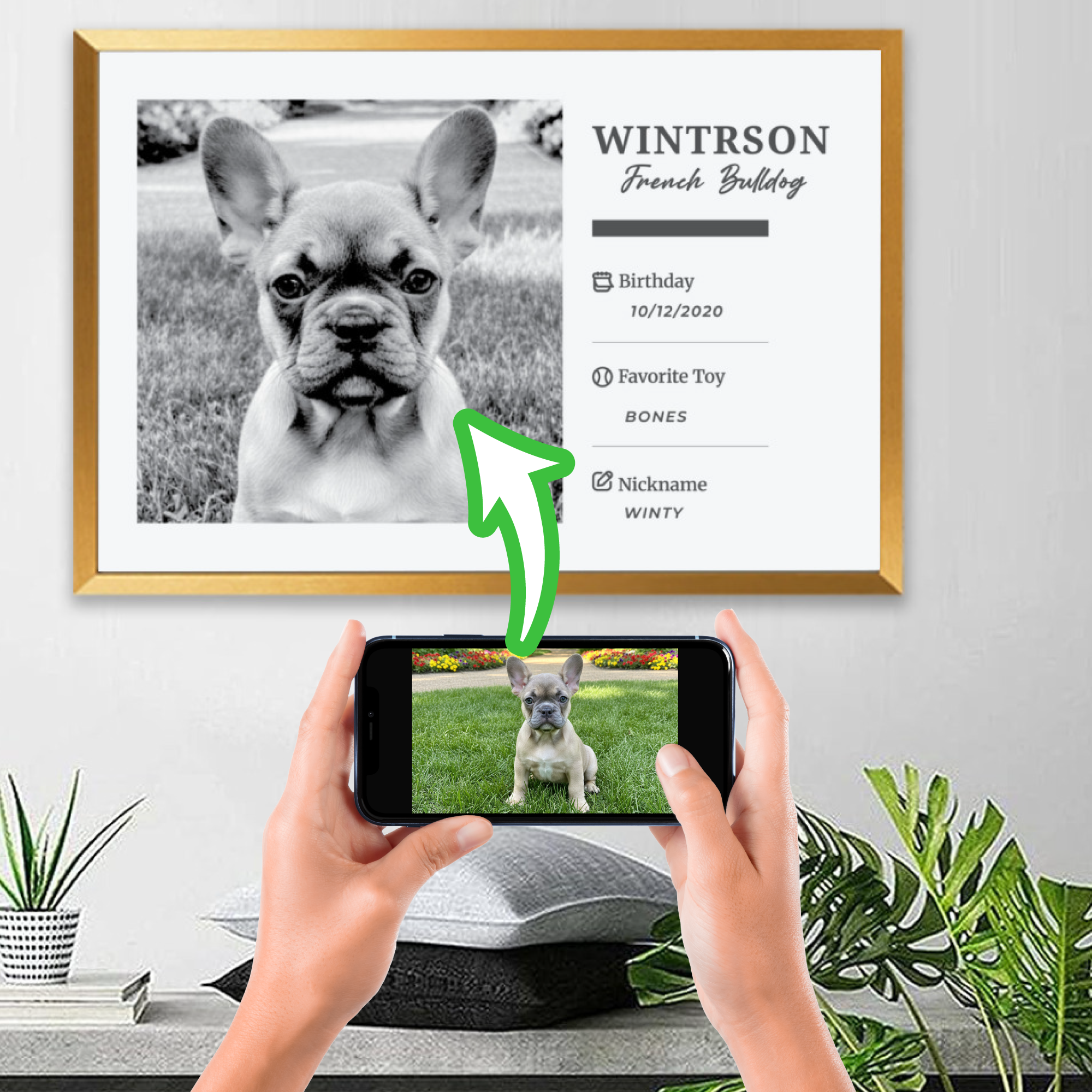 French Bulldog Tinman Personalized Framed Poster • Wall Decoration Durable Dog Item