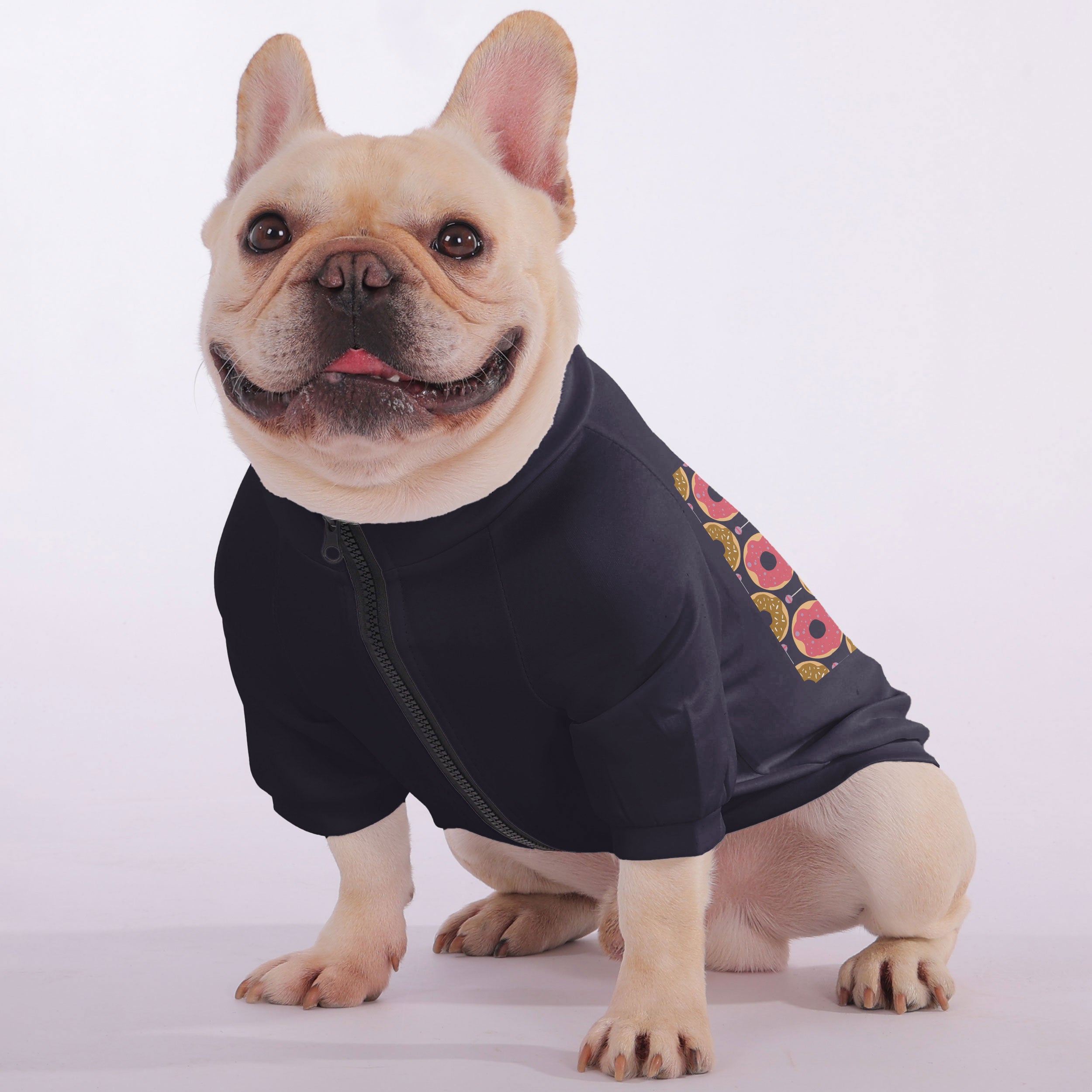 Comfortable Snowball - Snuggly Zip-up Sweatshirt For French Bulldogs ...