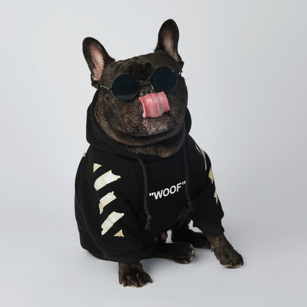 French Bulldog Woof Hoodie V1 Frenchie Themed Wear | Stylish Look