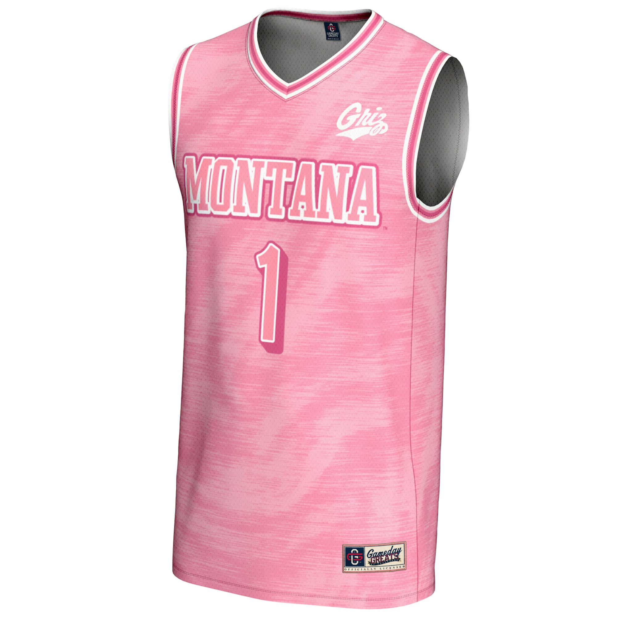 #1 Montana Grizzlies GameDay Greats Unisex Lightweight Basketball Fashion Jersey - Pink