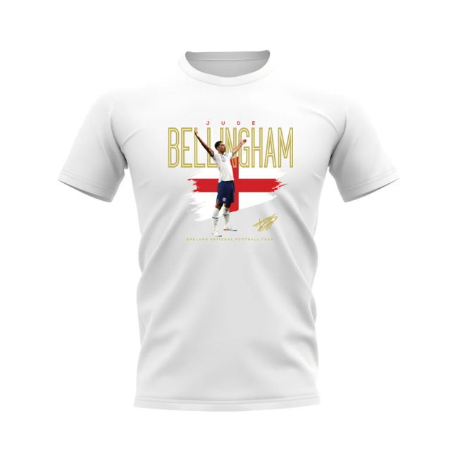 Jude Bellingham England Football Celebration T-Shirt (White)