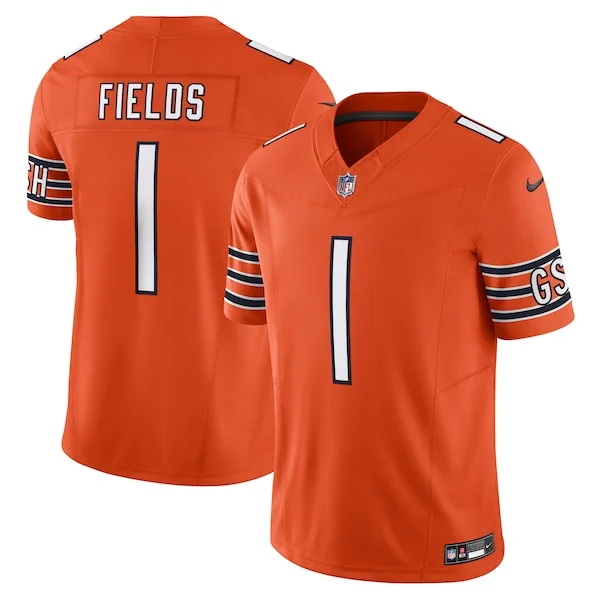 None Justin Fields Limited Jersey - Orange | NFL Player Jersey