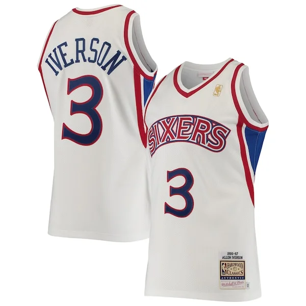 Allen Iverson PHI Authentic Jersey - fashionable authentic - White