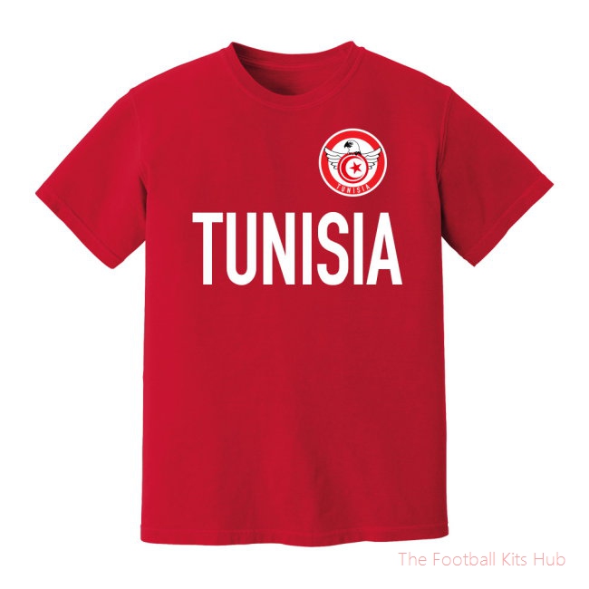 Tunisia National Team Text T-Shirt (Red)