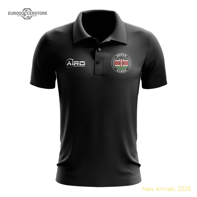 Kenya Football Polo Shirt (black) - Reasonable Price - Match Quality