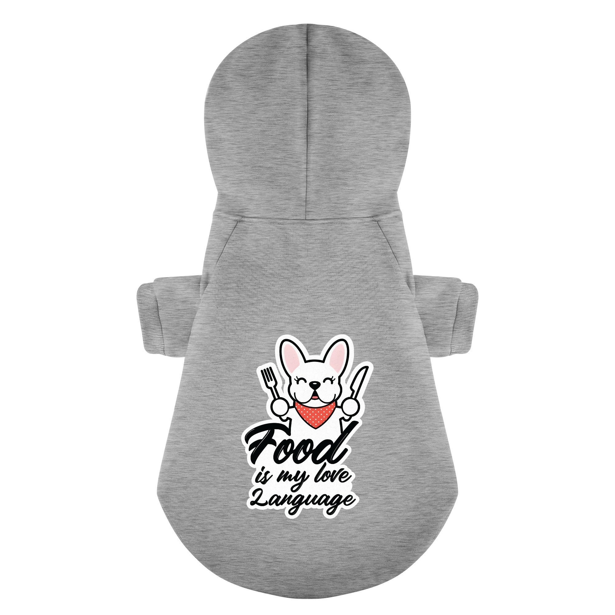 Cozy Food Is My Love Language - Personalized French Bulldog Hoodies W...