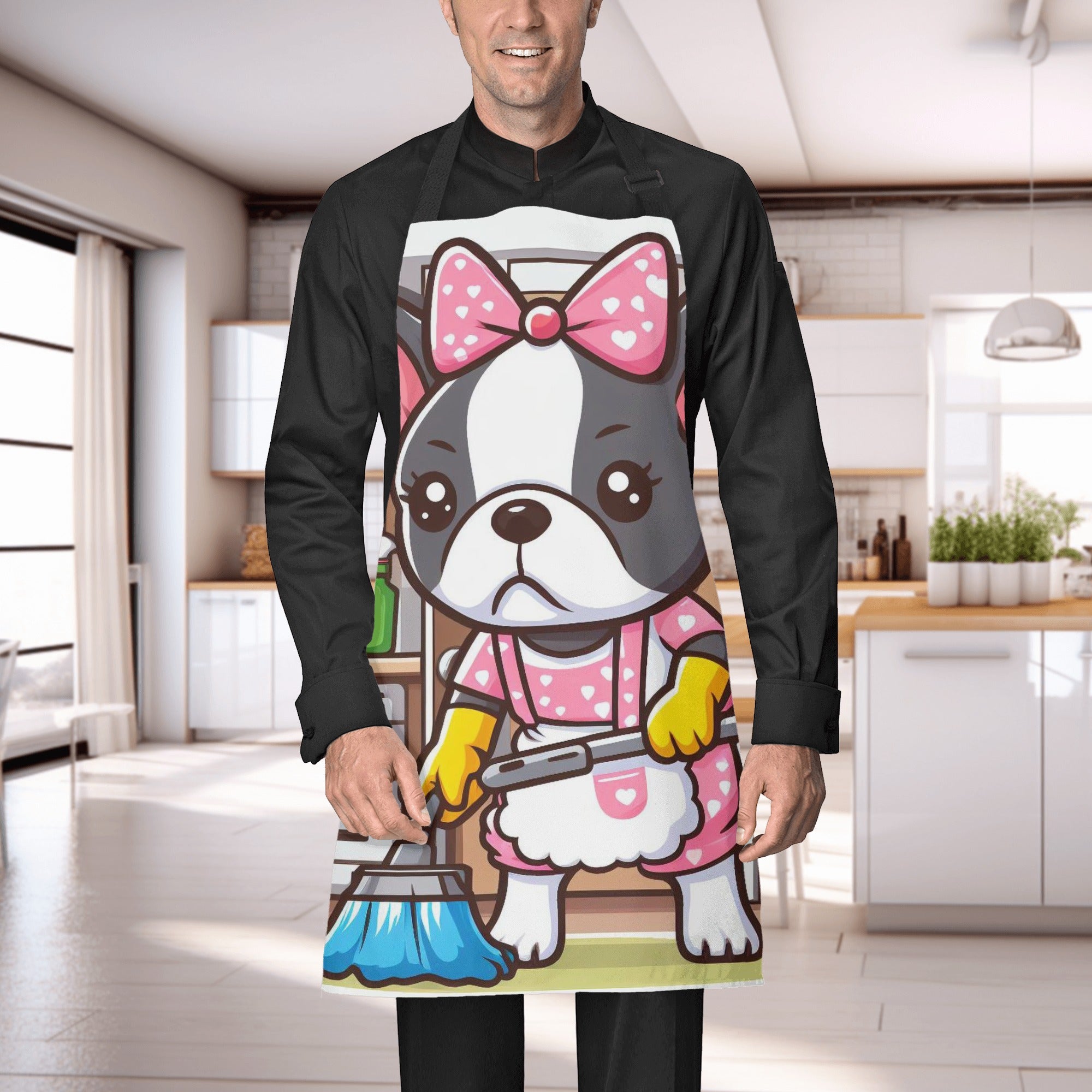 Frenchie-Fan Pet-Lover Gracie - Apron for Pet Enthusiasts Premium