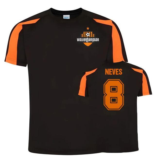Ruben Neves Wolves Sports Training Jersey (Black) | Authentic Design