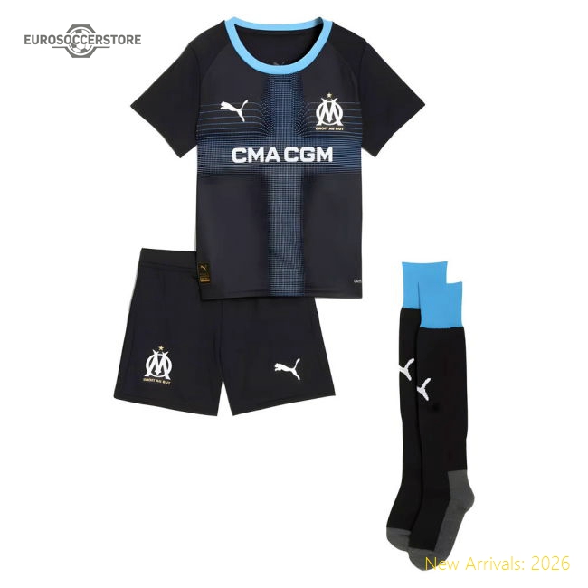 Marseille Children 2025 Away Jersey Shirt Football Fan Game Day Apparel