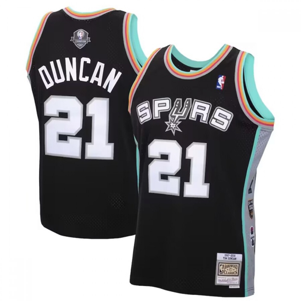 Fan Favorite Rare Men's SAS #21 Tim Black Basketball Jersey