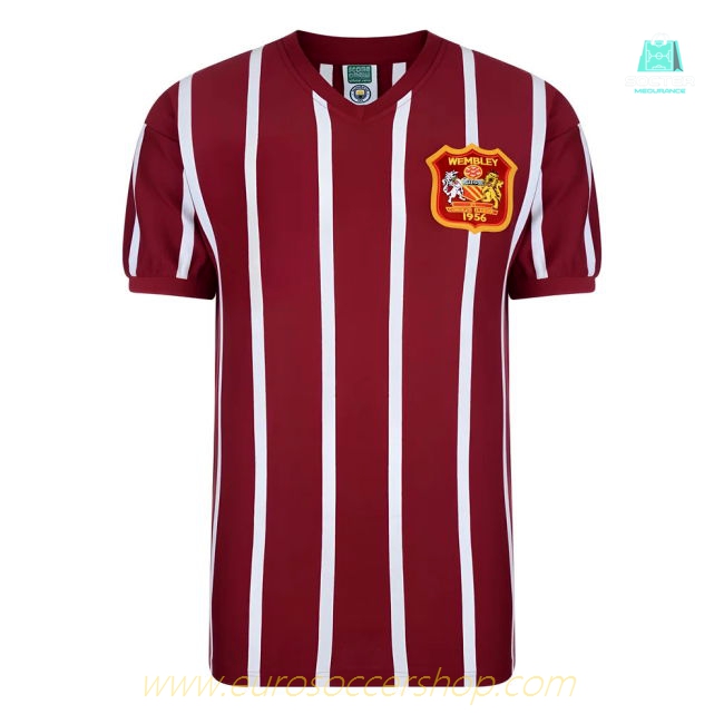 Score Draw Manchester City 1956 FA Cup Final Retro Football Shirt