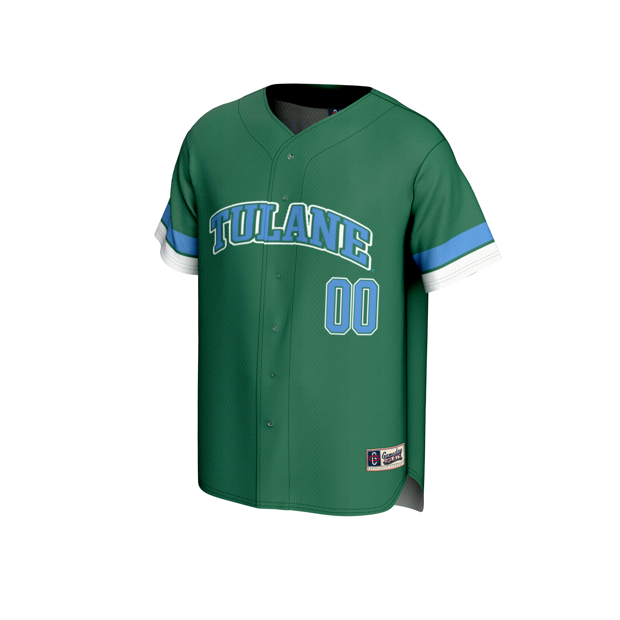 [NJP] Tulane Green Wave GameDay Greats Youth NIL Pick-A-Player Lightweight Baseball Jersey - Green
