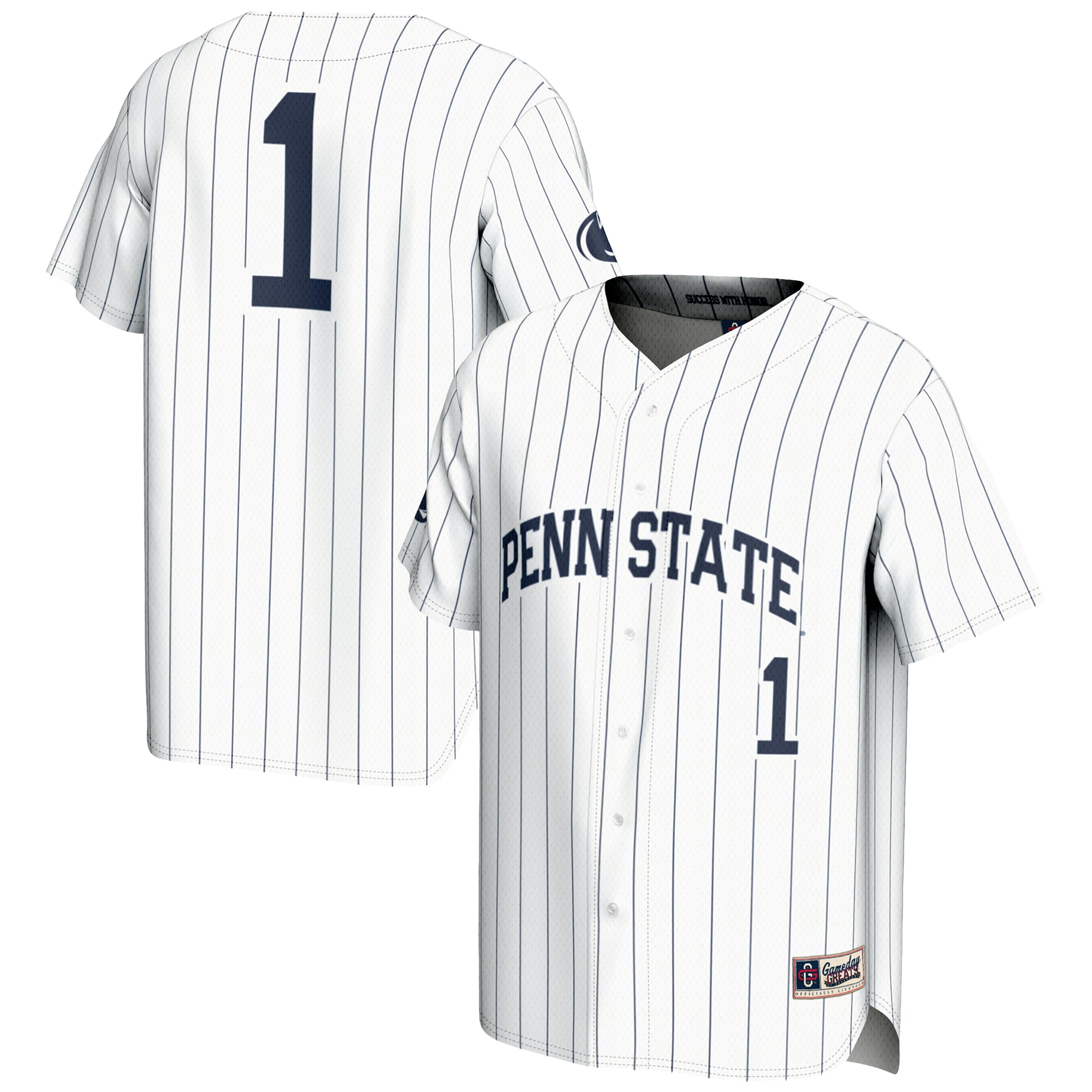 [NJP] Penn State Nittany Lions GameDay Greats Lightweight Baseball Fashion Jersey - White