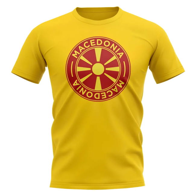 Macedonia Football Badge T-Shirt (Yellow)