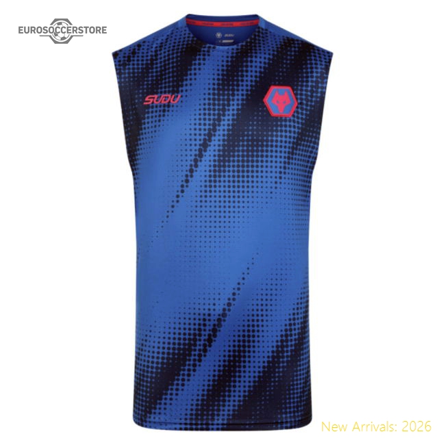 Authentic 2025-2026 Wolves Players Training Vest (lapis Blue) (your