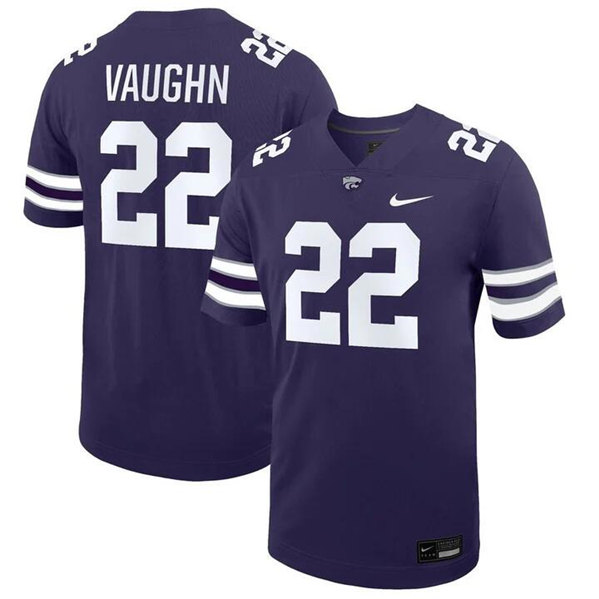Men's None #22 Deuce Vaughn Purple 2024 away jersey embroidered Jersey