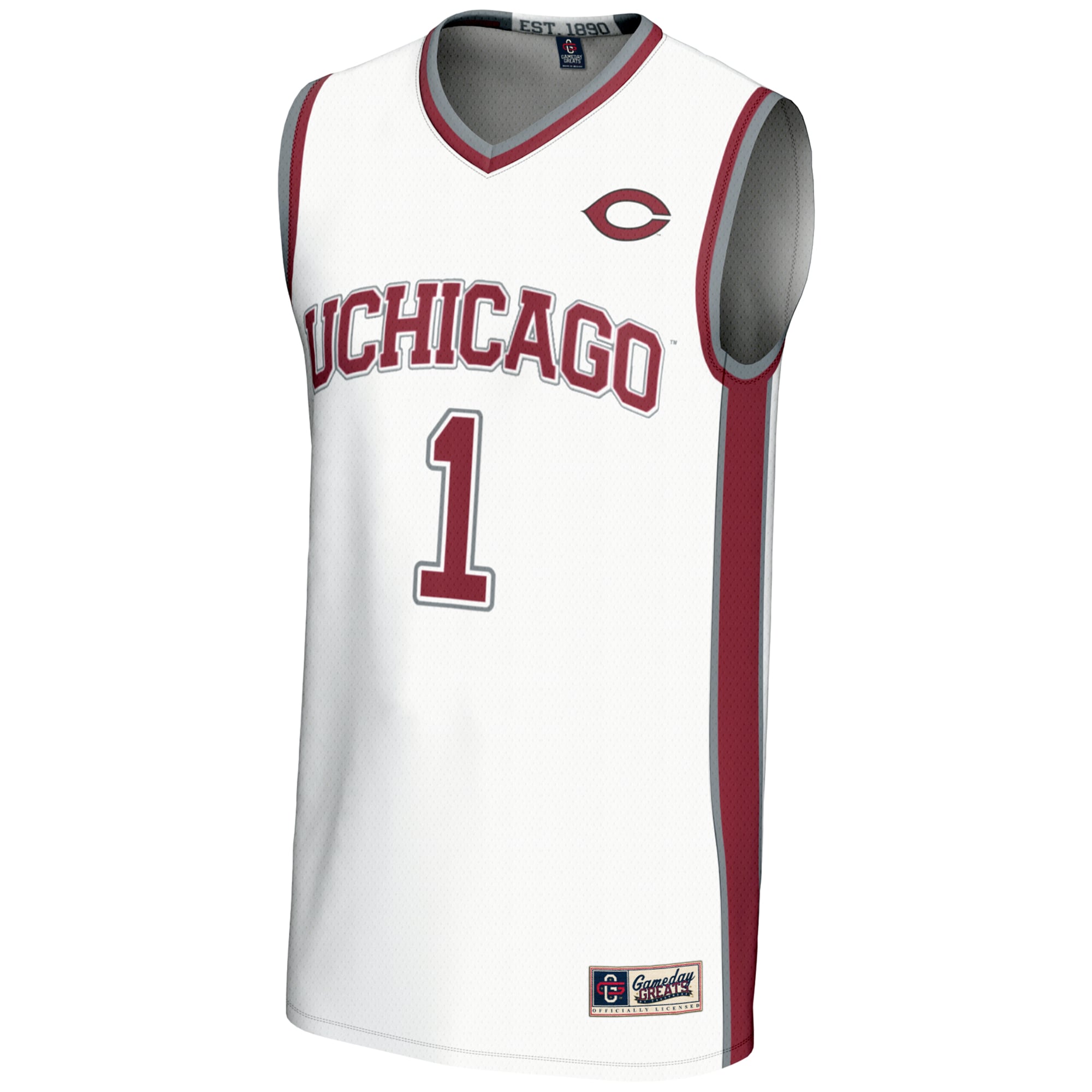 [NJP] UChicago Maroons GameDay Greats Unisex Lightweight Basketball Jersey - White