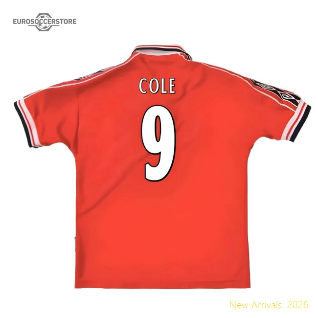 Manchester United 1998-2000 Home Shirt (XXL) (Excellent) (Cole 9)