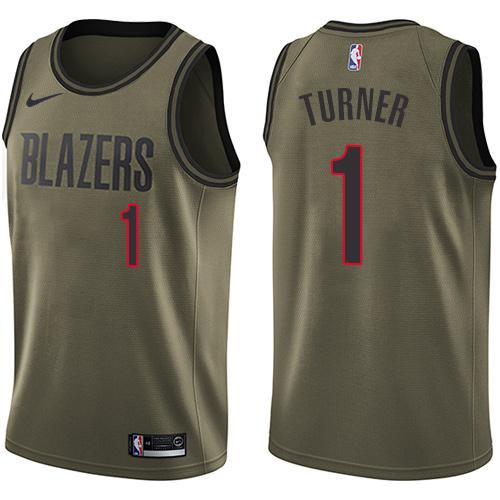 Nike Trail Blazers Green Trail Blazers #1 Jersey - Cost-Effective